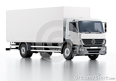 Commercial Delivery / Cargo Truck Stock Photo