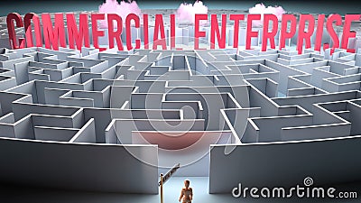 Commercial enterprise and a complicated path to it Stock Photo