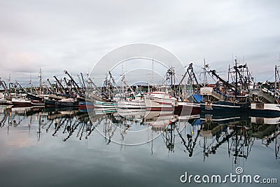 Commercial fishing boats at dawn Editorial Stock Photo