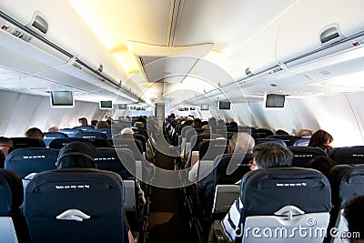 Commercial Flight Passengers Editorial Stock Photo