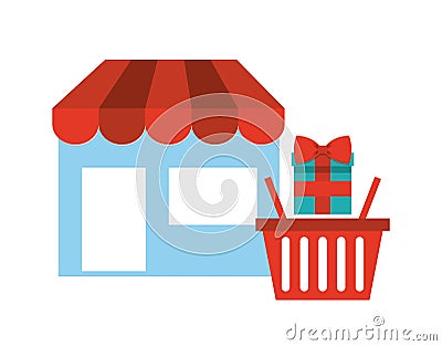 commercial market design Cartoon Illustration