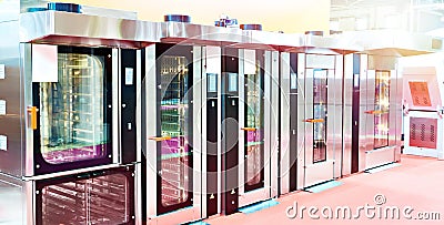 Commercial ovens for bakeries Stock Photo