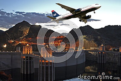 Commercial Travel Passenger Jet Plane Take Off Editorial Stock Photo