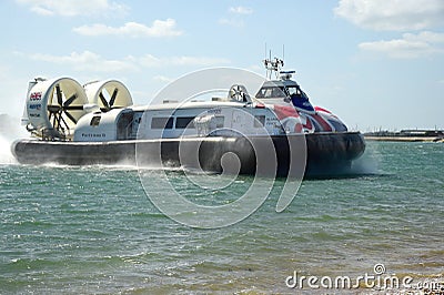 Commercial passenger hovercraft Editorial Stock Photo