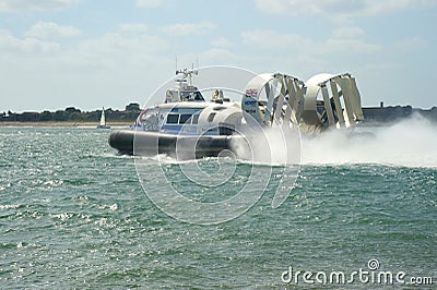 Commercial passenger hovercraft Editorial Stock Photo