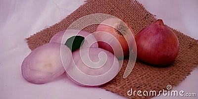 Commercial photography of onion with grey and white background Stock Photo