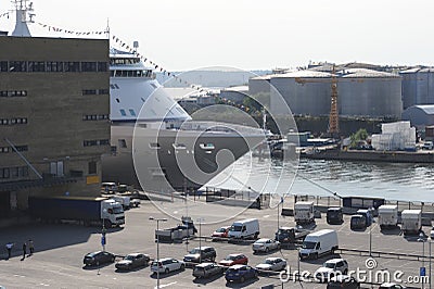Commercial port Stock Photo