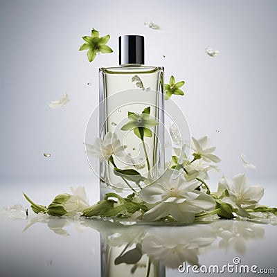 Award-winning Photorealistic Rendering Of White Flowers In Barroco Style Stock Photo