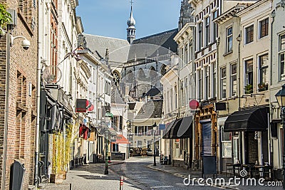 Commercial street in the center of the city of Breda. netherlands holland Stock Photo