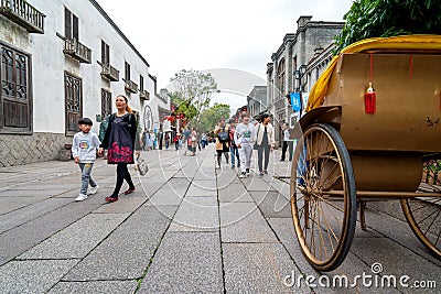 Commercial Street in the Old Town, Fuzhou, China Editorial Stock Photo