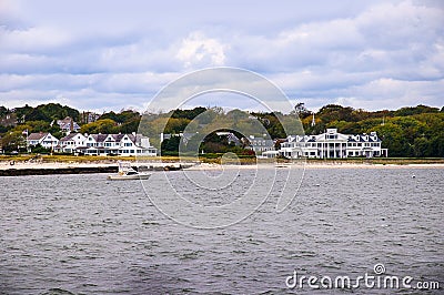 Hyannis is the largest of seven villages in the Town of Barnstable, Massachusetts, on Cape Cod Stock Photo