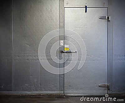 Commercial Walk-In Freezer Stock Photo