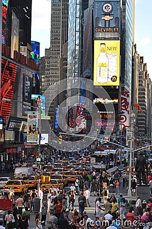 Commercials on Broadway in Manhattan, New York, USA Editorial Stock Photo