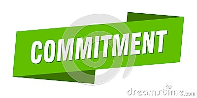 commitment banner template. commitment ribbon label. Vector Illustration