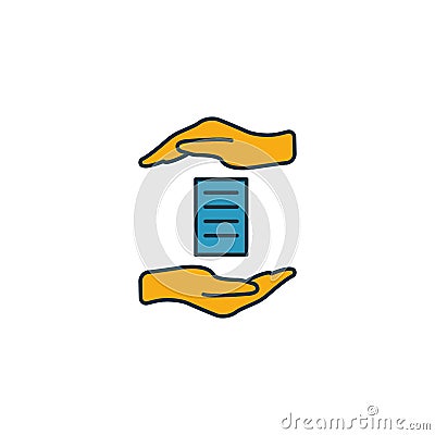 Commitment icon. Outline filled creative elemet from business management icons collection. Premium commitment icon for ui, ux, Stock Photo