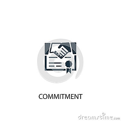 Commitment icon. Simple element Vector Illustration