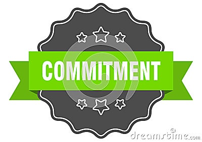 commitment label Vector Illustration