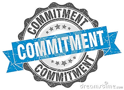 commitment seal. stamp Vector Illustration