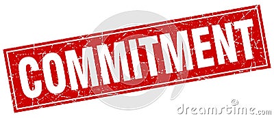 commitment stamp Vector Illustration