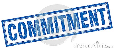 commitment stamp Vector Illustration