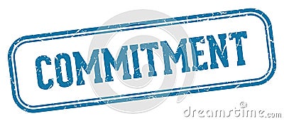 commitment stamp. commitment rectangular stamp on white background Vector Illustration