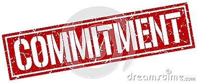 commitment stamp Vector Illustration