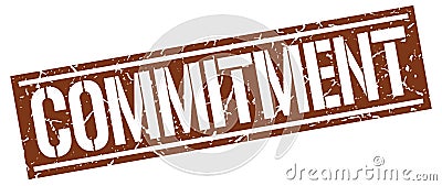 commitment stamp Vector Illustration