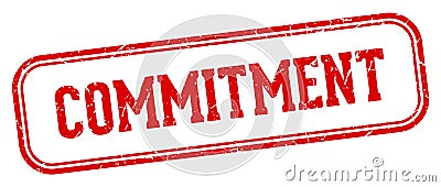 commitment stamp. commitment rectangular stamp on white background Vector Illustration