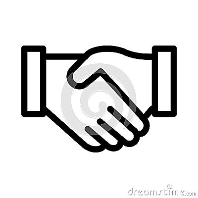 Commitment thin line vector icon Vector Illustration