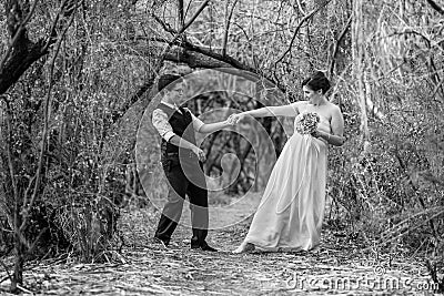 Committed Couple Dancing Together Stock Photo