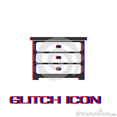 Commode icon flat. Vector Illustration