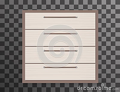 Commode realistic design on transparent background. Vector Illustration