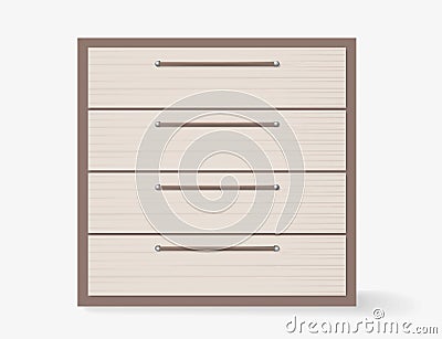 Commode realistic design on white background. Vector Illustration