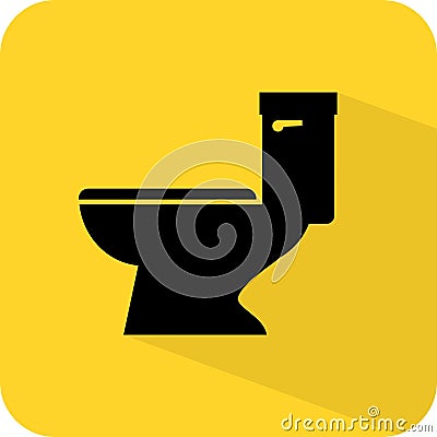 Commode set. Toilet sign. Restroom. Washroom. Bathroom. Latrine. Seat icon. Vector illustration. Vector Illustration