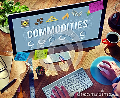 Commodities Demand Distribution Economy Concept Stock Photo