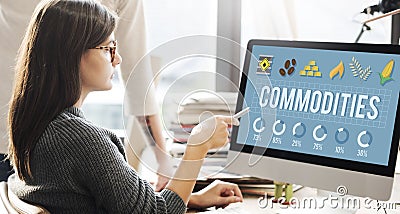 Commodities Demand Distribution Economy Concept Stock Photo