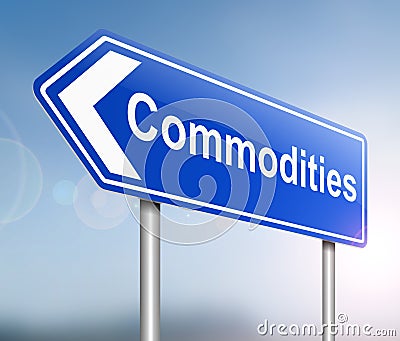 Commodities sign concept. Stock Photo