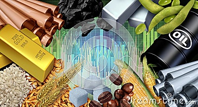 Commodity And Commodities Cartoon Illustration