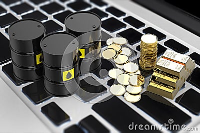 Commodity online trade Stock Photo