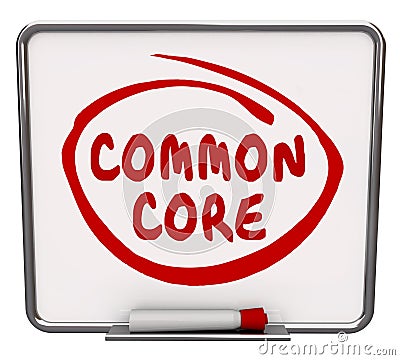 Common Core Word Circled Message Board Learning Concept Education Stock Photo