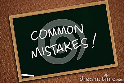 Common Mistakes, Motivational Words Quotes Concept Stock Photo