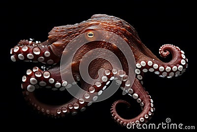 Common octopus Octopus vulgaris. Wildlife animal. Neural network AI generated Stock Photo