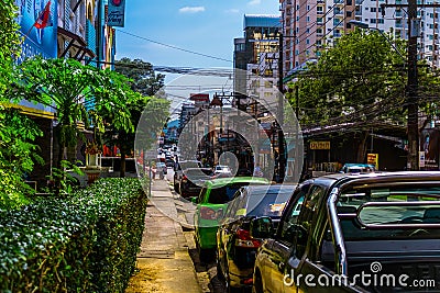 Common Phuket street, Phuket, Thailand Editorial Stock Photo