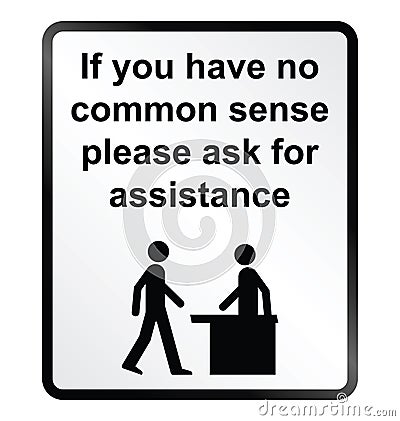 Common Sense Information Sign Vector Illustration