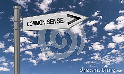 Common sense traffic sign Stock Photo