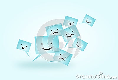 Communicate speech bubbles Stock Photo