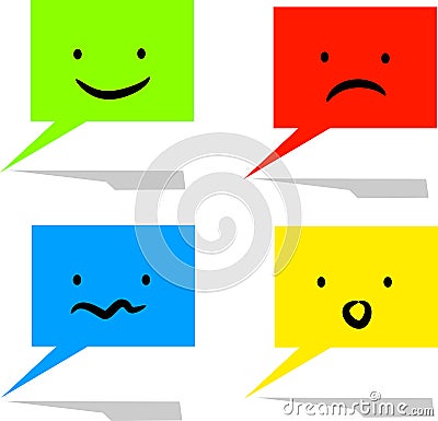 Communicate speech bubbles Vector Illustration