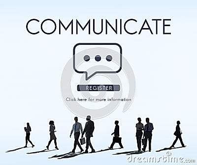 Communicate Speech Technology Corporate Connection Stock Photo