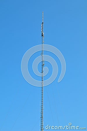 Communication antenna tower Stock Photo