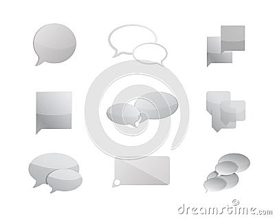 communication bubbles icon set illustration design Cartoon Illustration